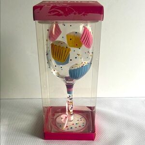 De-Lite Colorful Cupcake Wine Glass